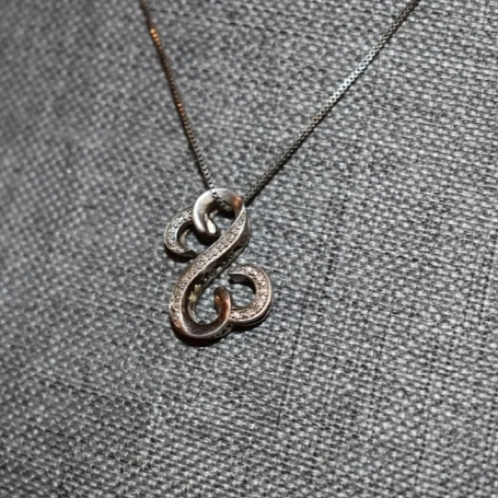 Jane Seymour Open Hearts Real White Diamond 925 Pendant/Necklace‎ 18
